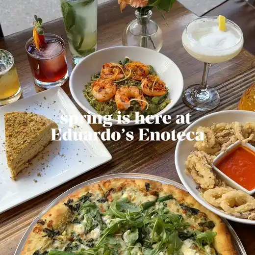 Craft cocktail served at the Eduardo's Enoteca bar